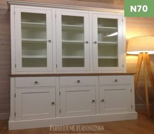 Solid Pine 5ft Glazed Welsh Dresser