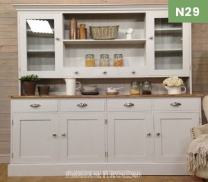 6ft Welsh Dresser with Spice Drawers Handpainted in Farrow and Ball Cornforth