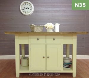 Solid Pine and Oak Kitchen Island