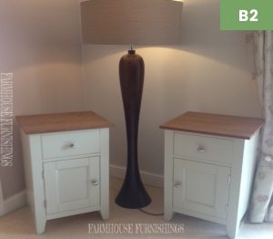 New Handmade Solid Pine Painted Bedside Cabinet/ Side Table
